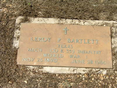 Bartlett, Leroy P. (military marker)