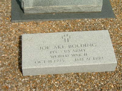 Bolding, Joe Ake (military marker)