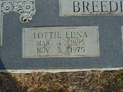 Breeding, Lottie Edna