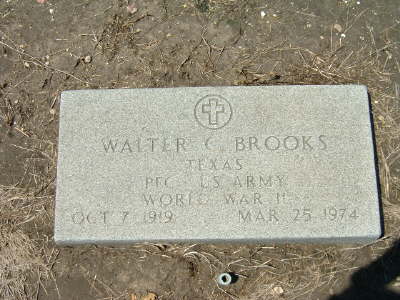 Brooks, Walter C. (military marker)