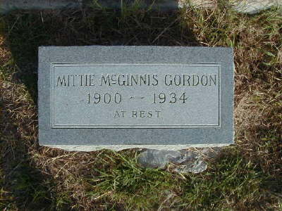 Gordon, Mittie McGinis