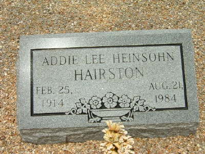 Hairston, Addie Lee Heinsohn
