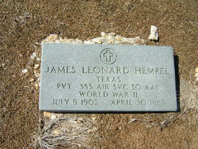 Hempel, James Leonard (military marker)