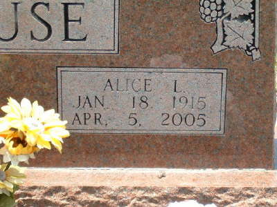 House, Alice L.