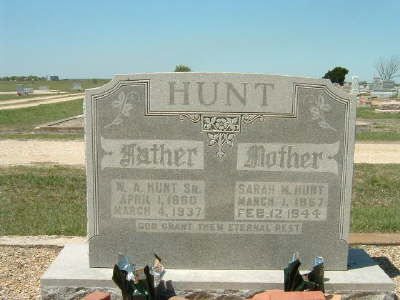 Hunt, W. A. Sr. & Sarah M.
