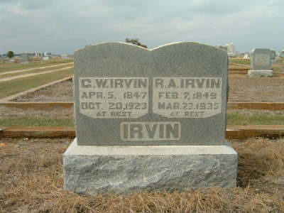 Irvin, G. W. & Rebecca Ann Witt