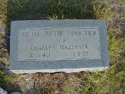 Mazyrack, Meda Beth Procter