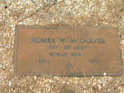 McCarver, Homer W (military marker)