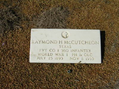 McCutcheon, Raymond H (military marker)