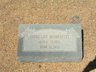 Modesette, Effie Lou