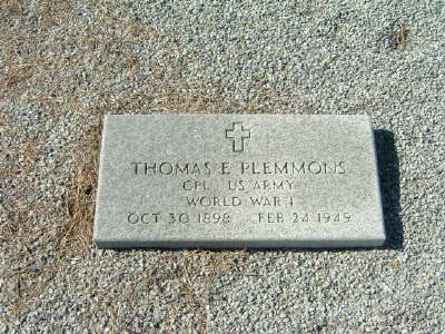 Plemmons, Thomas E. (military marker)