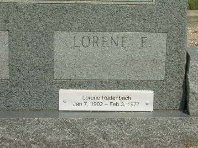Radenbach, Lorene E.