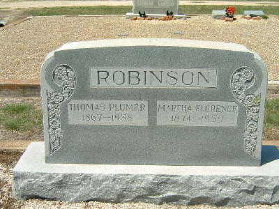 Robinson, Thomas Plumer & Martha Florence
