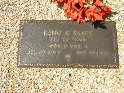 Saage, Reno C. (military marker)