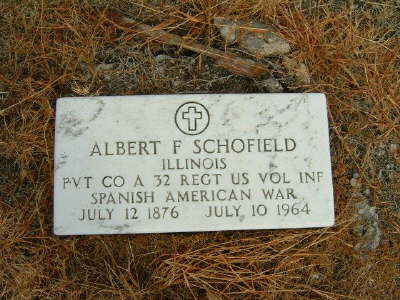 Schofield, Albert F (military marker)