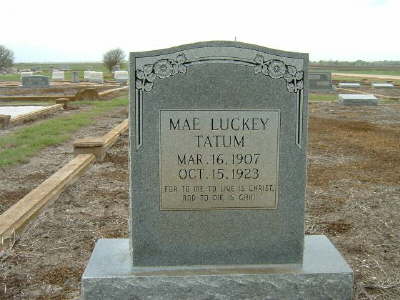 Tatum, Mae Luckey