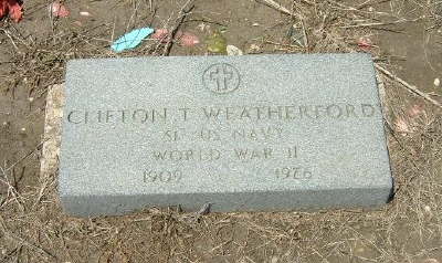 Weatherford, Clifton T. (military marker)