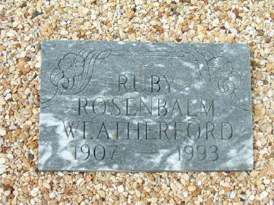 Weatherford, Ruby Rosenbalm