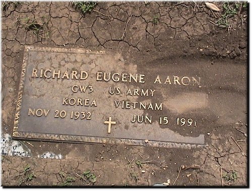 Aaron, Richard Eugene (military marker).JPG