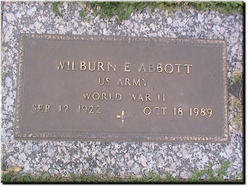 Abbott, Wilburn (military marker).JPG