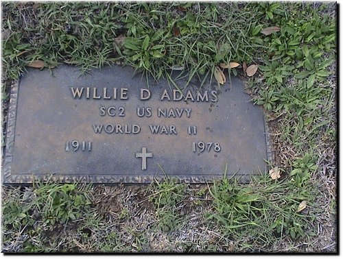 Adams, Willie (military marker).JPG