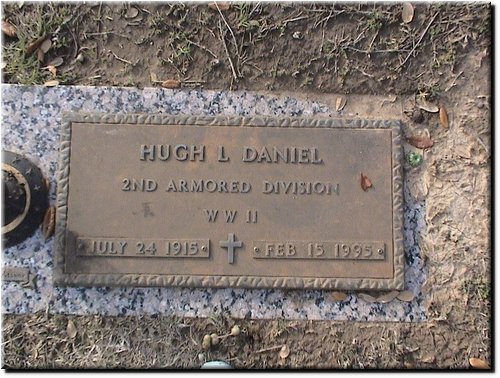 Daniel, Hugh L (military marker).JPG