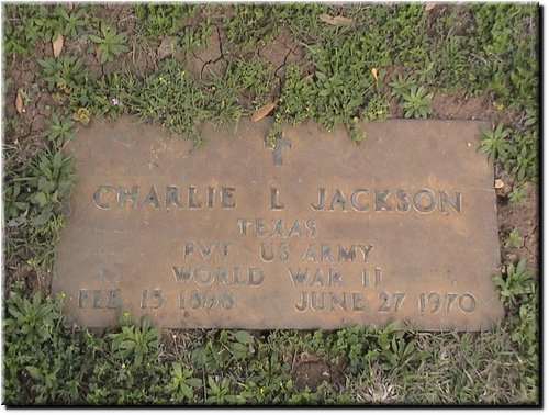 Jackson, Charlie L (military marker).JPG