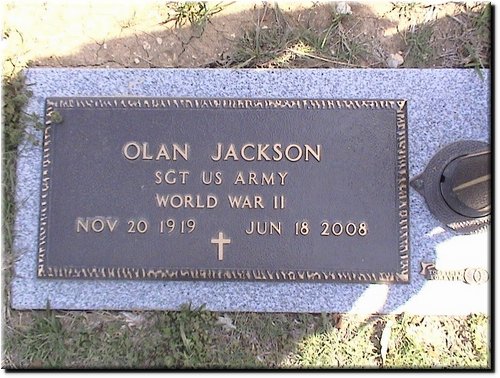 Jackson, Olan (military marker).JPG
