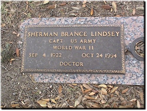 Lindsey, Sherman Brance (military marker).JPG