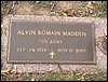 Madden, Alvin Romain (military marker).JPG