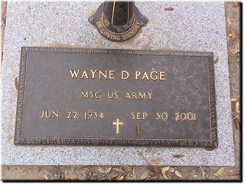 Page, Wayne (military marker).JPG