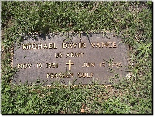Vance, Michael David (military marker).JPG