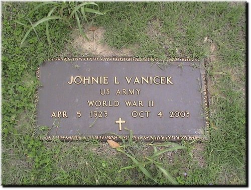 Vanicek, Johnie (military marker).JPG