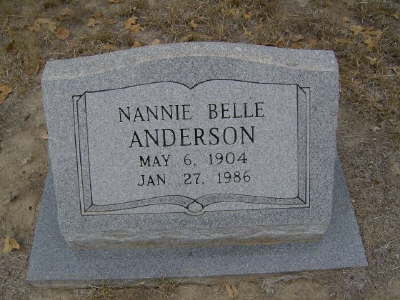 Anderson, Nannie Belle