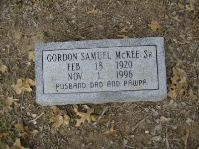 McKee, Gordon Samuel Sr.