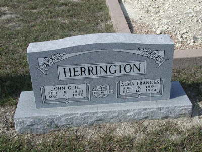 Herrington, John G Jr & Alma Frances