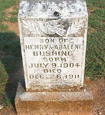 Bushing, son of Henry & Abalene