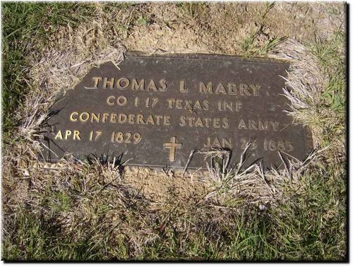 Mabry, Thomas L (military marker).JPG