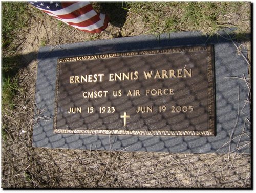 Warren, Ernest Ennis (military marker).JPG
