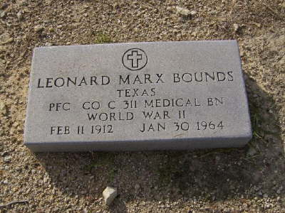 Bounds, Leonard Marx (military marker)