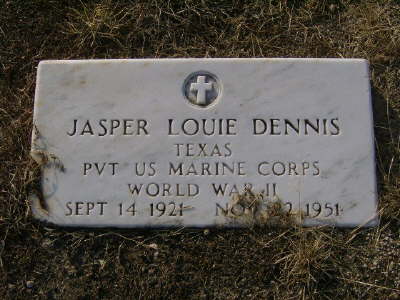 Dennis, Jasper Louie (military marker)