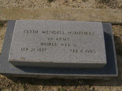Humphrey, Clyde Wendell (military marker)