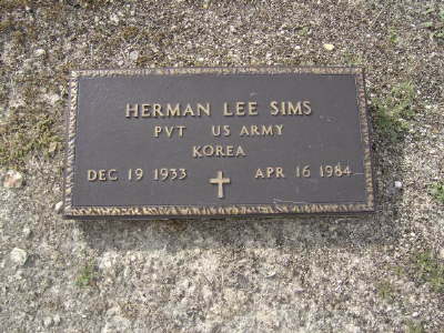 Sims, Herman Lee (military marker)