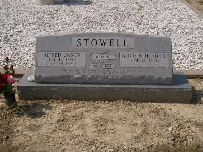 Stowell, Alfred Jason & Alice B. Hendrix