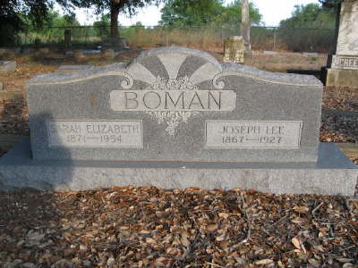 Boman, Sarah Elizabeth & Joseph Lee