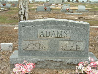 Adams, Ed Lee & Josephine W.
