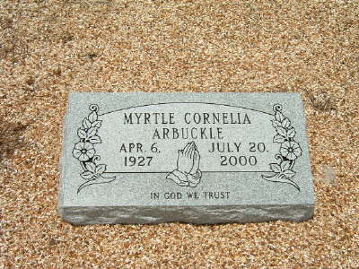 Arbuckle, Myrtle Cornelia