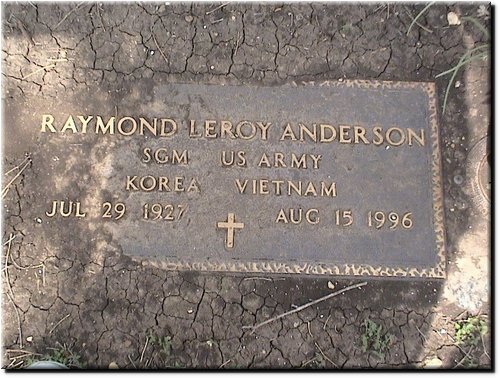 Anderson, Raymond Leroy (military marker).JPG