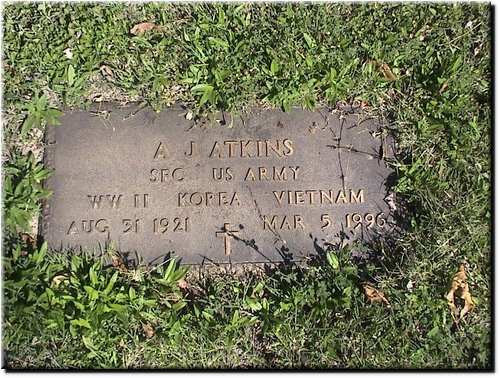 Atkins, A J (military marker).JPG