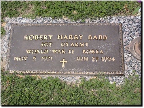 Babb, Robert Harry (military marker).JPG